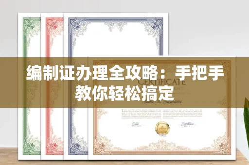 全国编制证办理全攻略：手把手教你轻松搞定