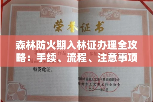 全国森林防火期入林证办理全攻略：手续、流程、注意事项一网打尽