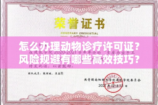 全国怎么办理动物诊疗许可证?风险规避有哪些高效技巧?