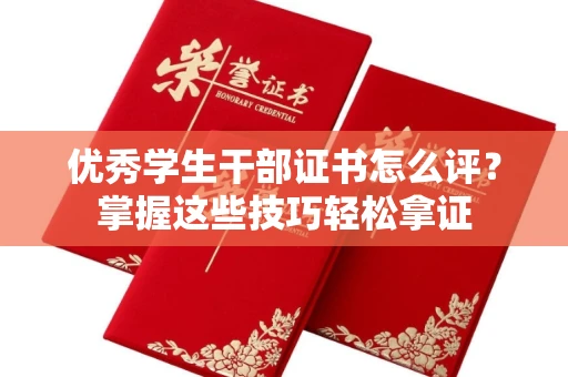 全国优秀学生干部证书怎么评?掌握这些技巧轻松拿证