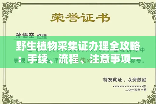 全国野生植物采集证办理全攻略：手续、流程、注意事项一网打尽